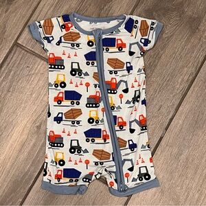 Little Sleepies “Construction” Shorty Zippy